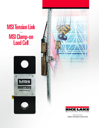 Thumbnail of document Data Sheet - MSI Tension Link Load Cell